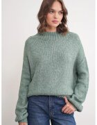 Mixray Pulover gros tricotat - croiala relaxata - verde salvie - tricot - One Size