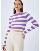 Mixray Pulover tricotat HiCCUP - dungi - mov deschis - tricot -