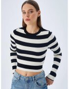 Mixray Pulover tricotat HiCCUP - dungi - negru-alb - tricot -