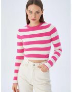 Mixray Pulover tricotat HiCCUP - dungi - roz neon - tricot -