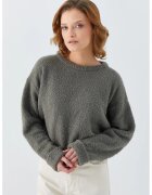 Mixray Pulovere dama - pulover tricotat scurt - kaki - tricot -
