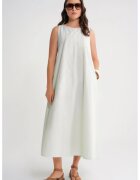 Mixray Rochie Maxi - Relaxed Fit - Verde salvie - Textil