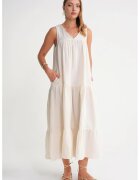 Mixray Rochie midi - fara maneci - alb - bumbac
