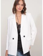 Mixray Sacou dama - cu maneca lunga - ivory - textil