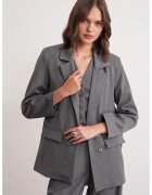 Mixray Sacou dama gri inchis - maneca lunga - cu buzunare - textil