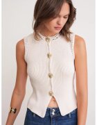 Mixray Vesta - Tricot - Crem - Detalii nasturi -
