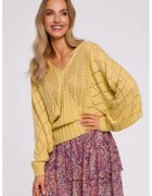 Moe Pulover cu maneci liliac Cu Acril - Poliamida - Albastru - Galben