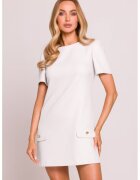Moe Rochie mini in forma de trapez - - Alb