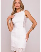 Moe Rochie tip creion cu insertii din dantela - - Ecru