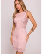 Moe Rochie tip creion cu insertii din dantela - - Roz pudrat