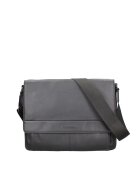 MOMO DESIGN Geanta messenger din piele Erebo - Negru