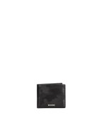 MOMO DESIGN Portofel din piele Bryson Camouflage - Negru