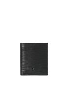MOMO DESIGN Portofel pliabil din piele cu aspect texturat Voltaire - Negru