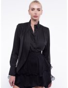 Monarh design Camasa cu esarfa oversized black