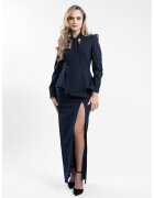 Monarh design Fusta lunga Navy Stripe