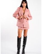 Monarh design Fusta petrecuta din tweed roz - Roz