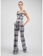 Monarh design Pantalon evazat carouri pastel