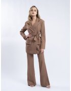 Monarh design Pantalon evazat cu dungi fine