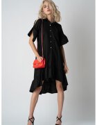 Monarh design Rochie camasa asimetrica - Negru
