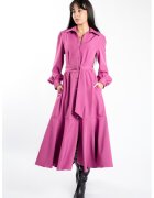 Monarh design Rochie camasa cu buzunare si guler ascutit - Mov