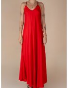 Monarh design Rochie lunga A line din in Red