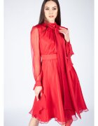 Monarh design Rochie matase cu esarfe