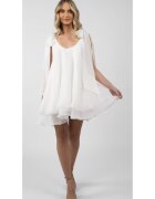 Monarh design Rochie mini cu esarfe - Alb