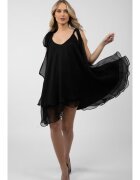 Monarh design Rochie mini cu esarfe - Negru