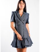 Monarh design Rochie tip sacou cu volane