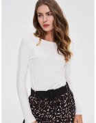 MOODO Bluza Alba cu Paiete - Alb