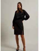 MOODO Bluza eleganta neagra cu maneci bufante - Negru