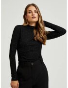 MOODO Bluza neagra cu fir metalic - Negru