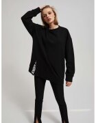 MOODO Bluza oversize cu inscriptie - Negru