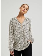 MOODO Camasa cu Model si Butoane Decorative - Bej