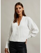 MOODO Cardigan scurt cu nasturi alb - Alb