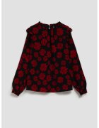 MOODO cu model floral - neagră - mărime - Negru