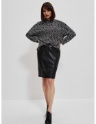 MOODO Fusta creion din piele eco neagra - Negru