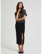 MOODO Fusta midi neagra talie inalta - croi creion - set