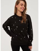 MOODO Hanorac negru cu tinte - Negru