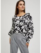 MOODO neagră cu imprimeu floral - Negru
