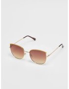 MOODO Ochelari de soare femei - rame metalice - lentile degrade - roz -