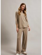 MOODO Pantaloni bej cu dare metalice - Bej