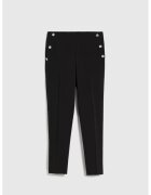 MOODO Pantaloni cigarette negri - Negru