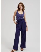 MOODO Pantaloni croiala ampla - talie înaltă - violet - Violet