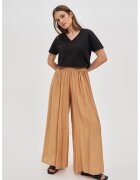 MOODO Pantaloni largi din viscoza bej - Bej