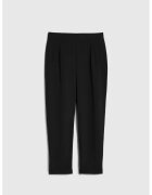 MOODO Pantaloni negri cu picioare drepte - Negru