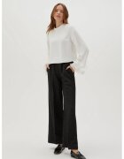 MOODO Pantaloni negri decorati cu fir metalic - Negru