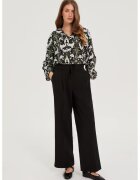MOODO Pantaloni negri eleganți - Negru