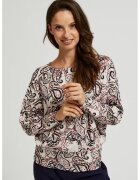 MOODO Pulover bej cu model si maneci lungi - Bej