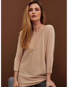 MOODO Pulover bej tip batwing - Bej